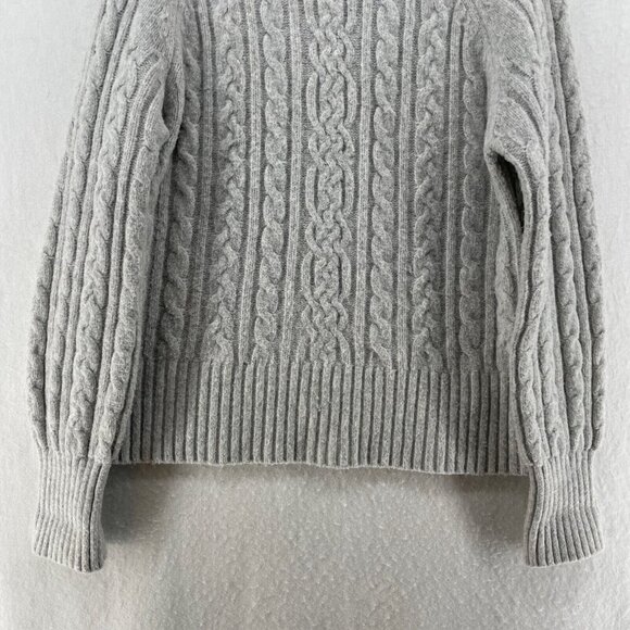 Joie Sweater Women's Sz S Light Gray Mock Neck Pullover Long Sleeves Ribbed Knit - Picture 9 of 12